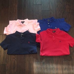 Lot of 4 Ralph Lauren boys polos. 10/12 med